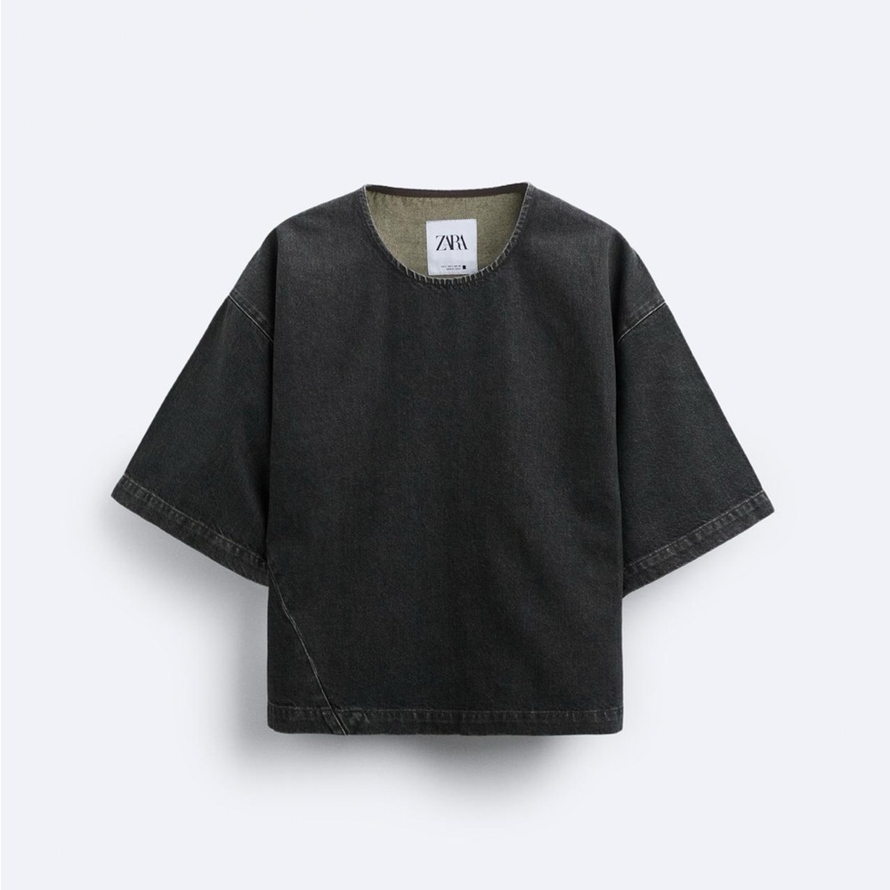 NWT Oversized Denim T-Shirt Limited Edition Zara